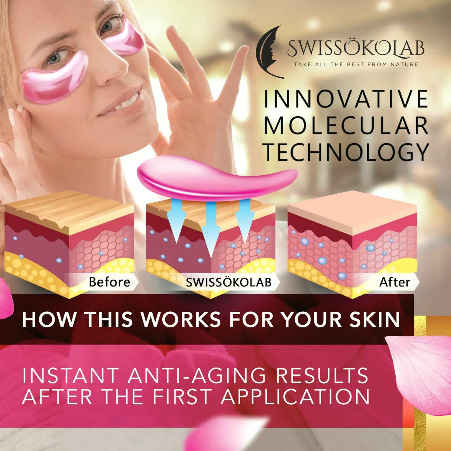 SWISSÖKOLAB 24k Gold Eye Mask for Dark Circles