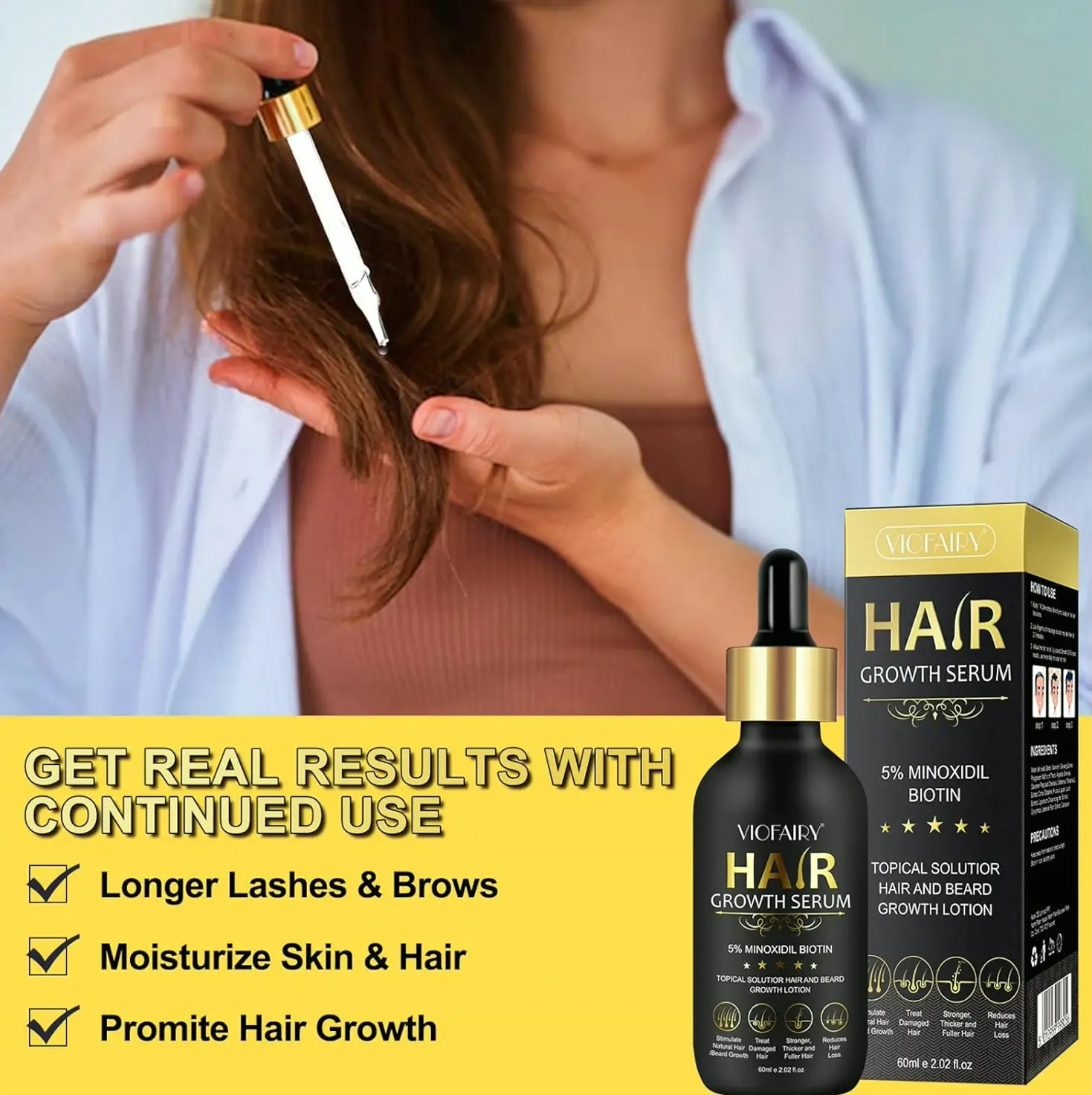 Hair Growth Serum with 5% Minoxidil for Women
