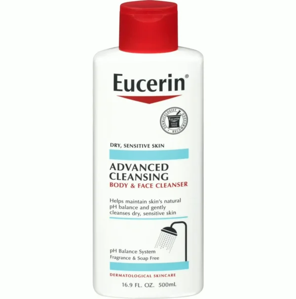 Eucerin Cleansing for Body & Face - Unscented - 16.9 fl. oz