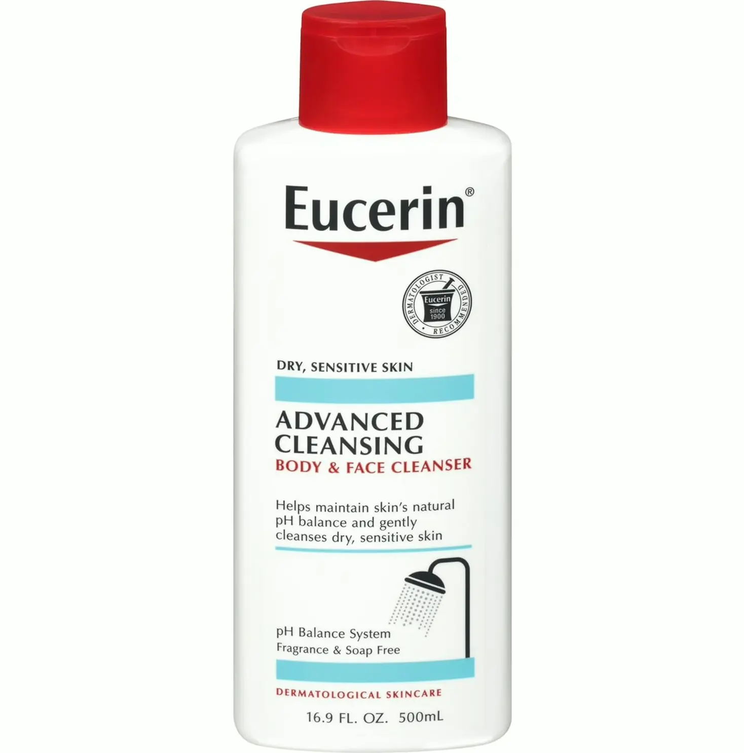 Eucerin Cleansing for Body & Face - Unscented - 16.9 fl. oz