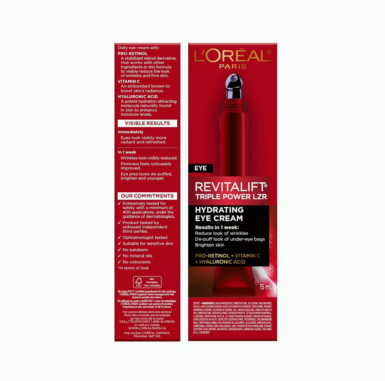 LOreal Paris Revive Tri Strength Anti-Age Eye Treatment, Half oz.