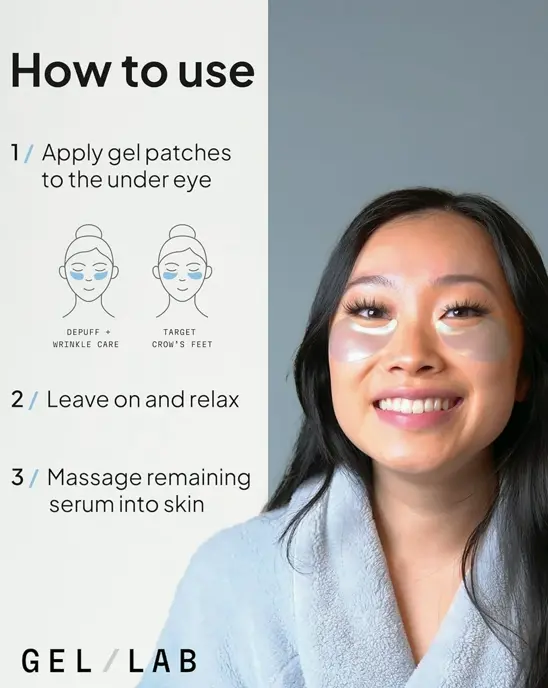 Hydrating Korean Under Eye Gel Patches - 60 Pcs