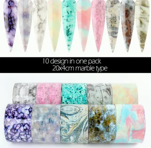 Marble Nail Decals, Marble Nail Polish Film