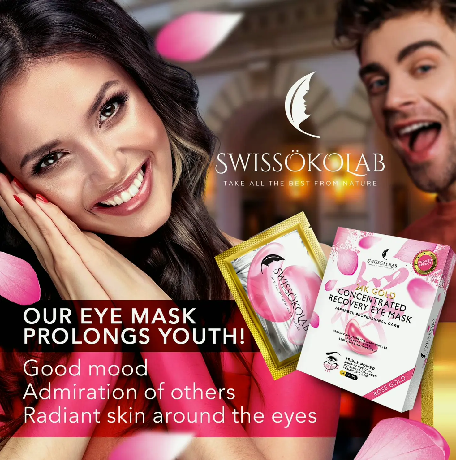 SWISSÖKOLAB 24k Gold Eye Mask for Dark Circles