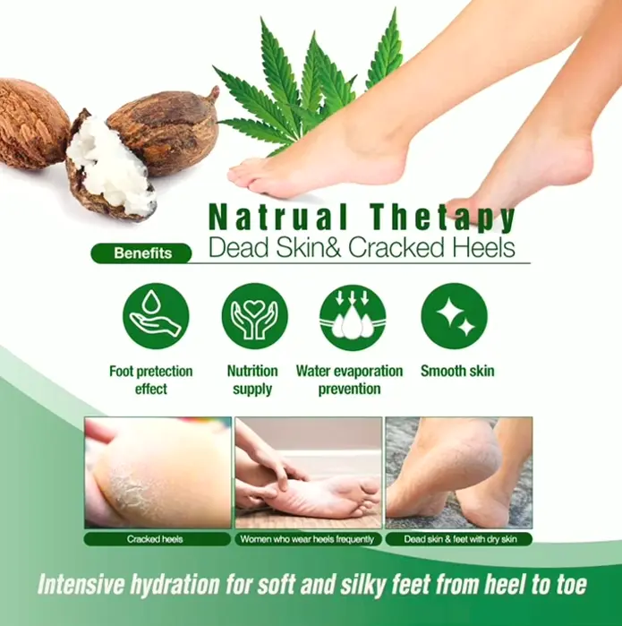 Epielle Nourishing Foot Socks – Hemp + Rosemary Extract