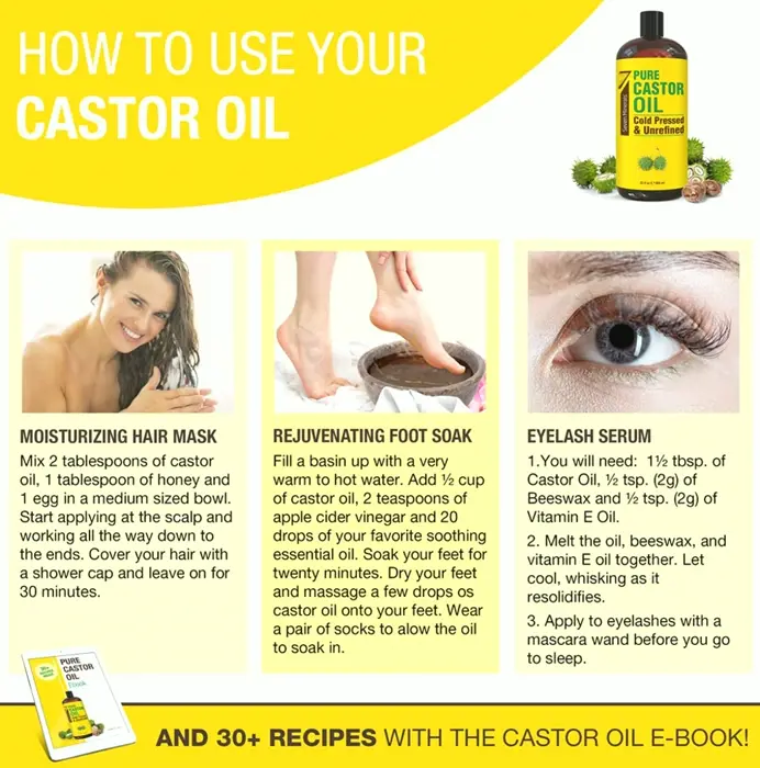 Pure Hexane-Free Castor Oil - Big 32 fl oz