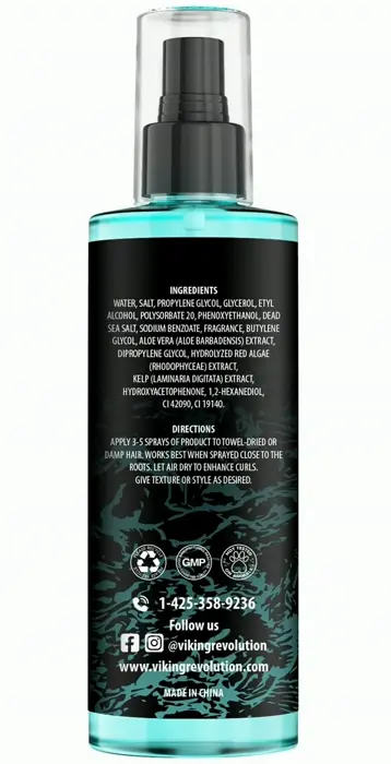 Norse Retort Sea Salt Spray for Men's Hair - Kelp & Aloe 8 oz