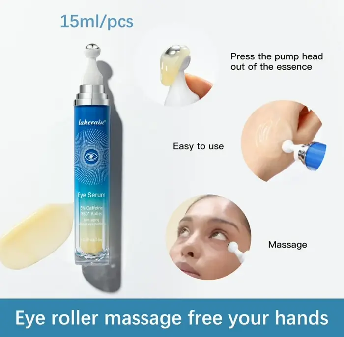 5% Coffee-Infused Eye Serum with Massage Ball