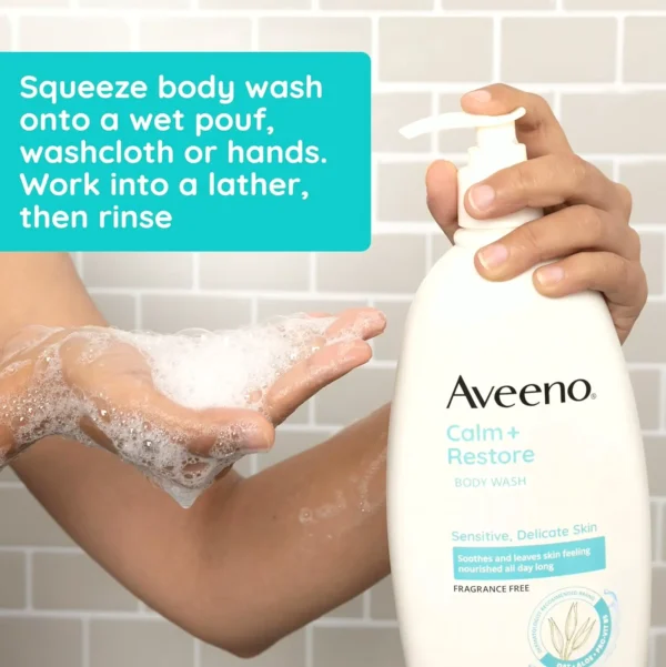 Aveeno Calm + Everyday Body Wash for Delicate, Gentle Cleanser