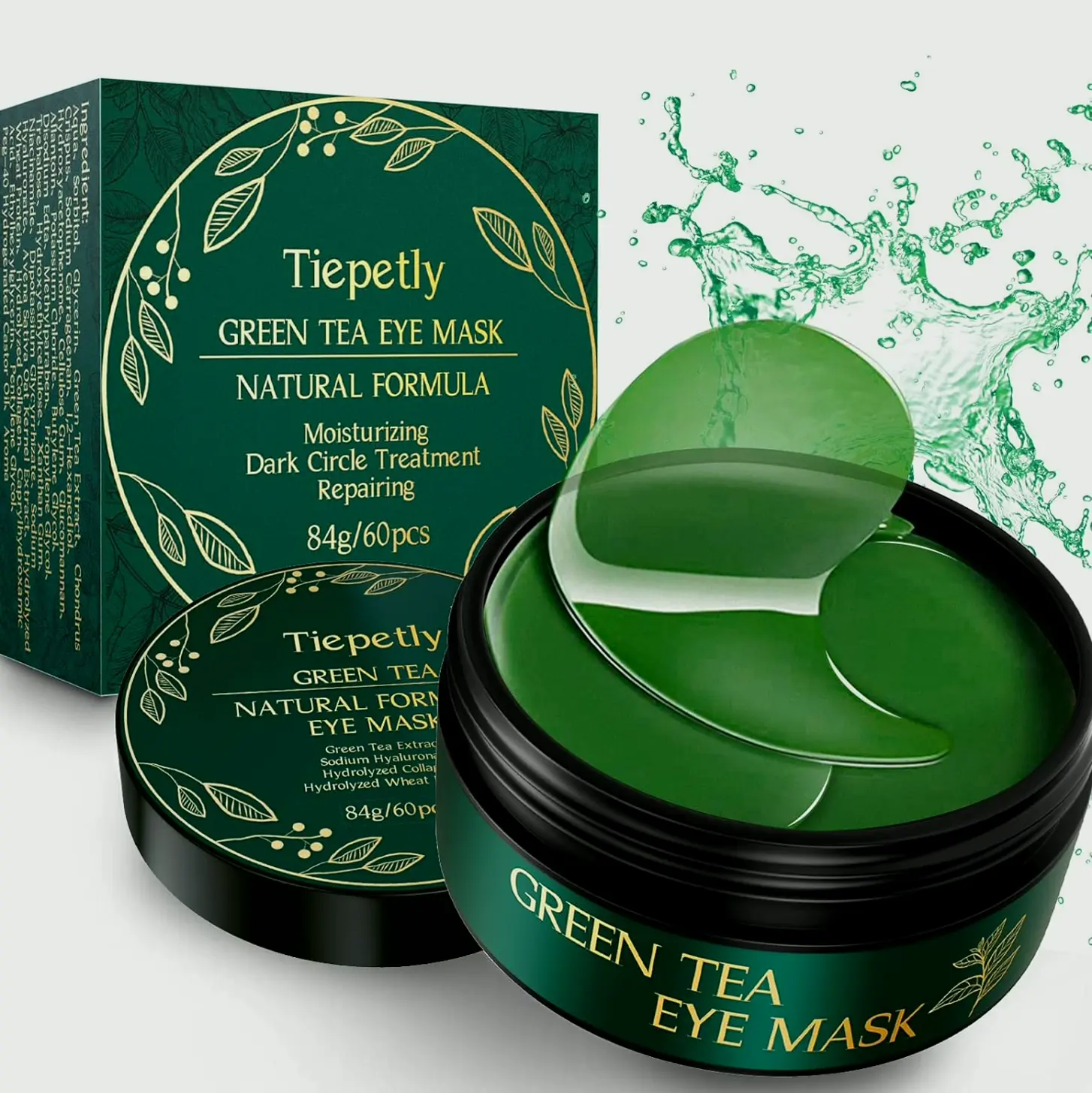 Tiepetly's Collagen Eye Mask, Green Tea Infused