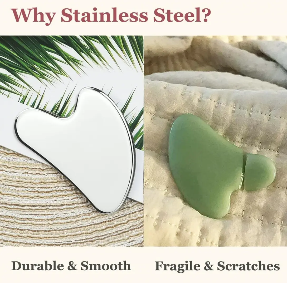 Steel Face Roller Set, Facial Tool for Skin Sculpting, Steel Tool