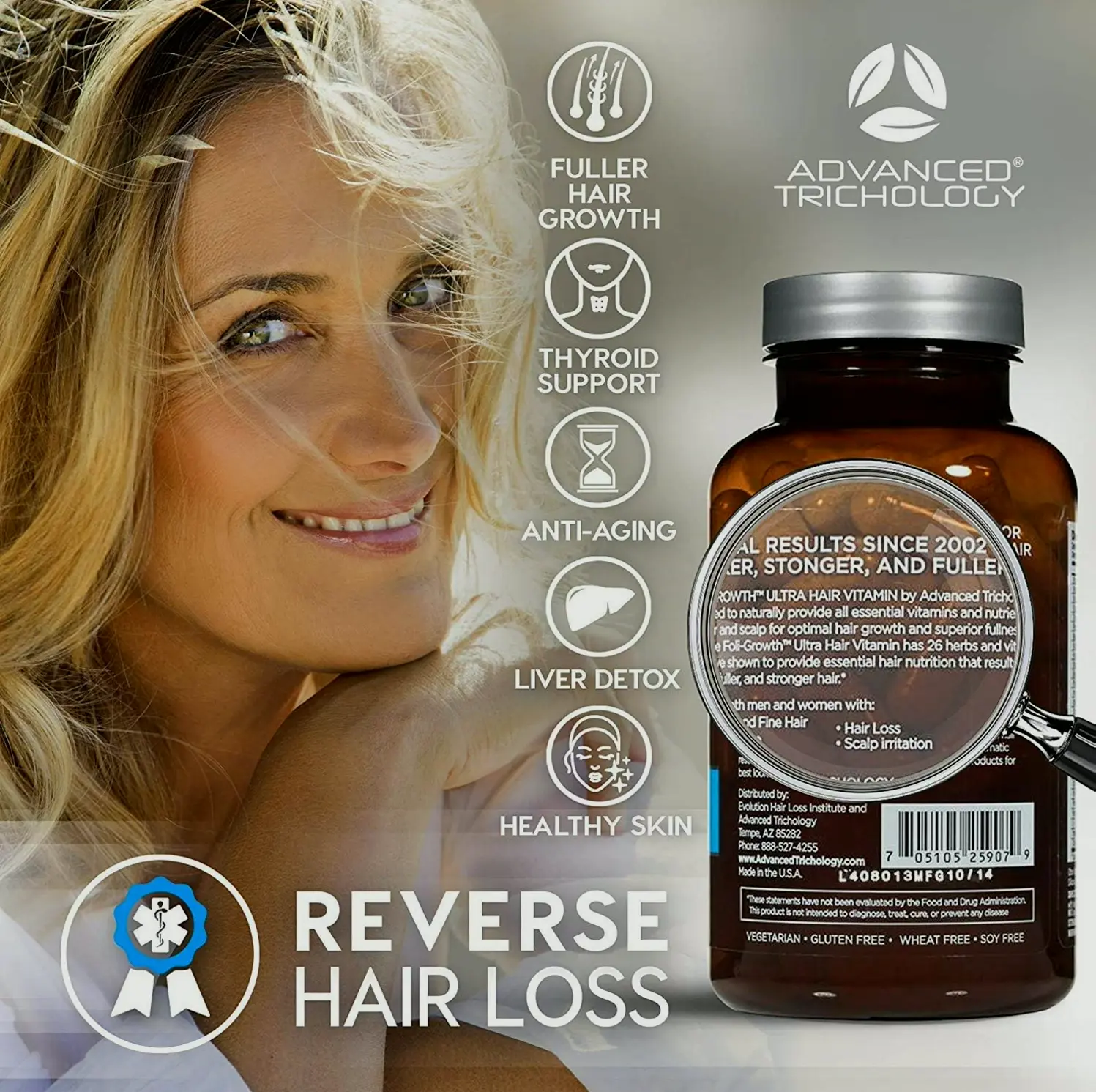 Premium Trichology FoliGROWTH Capsules for Fuller Locks
