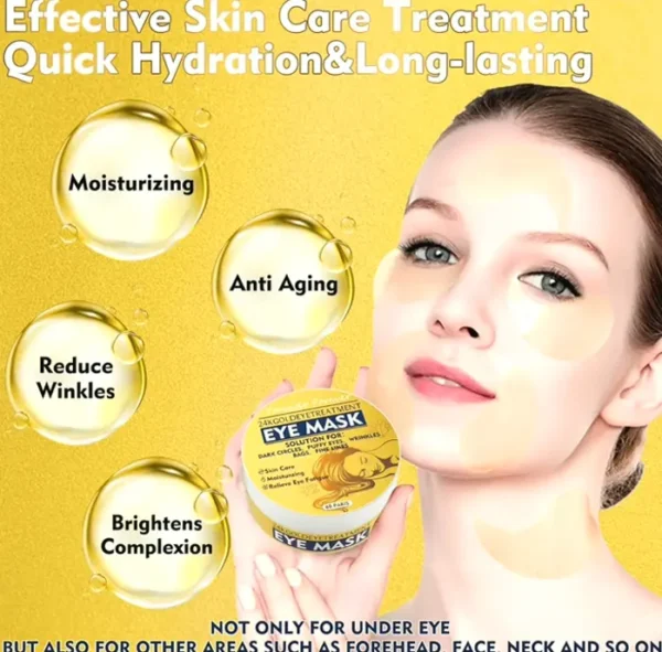 Moisturizing 24K Gold Under Eye Mask for Dark Circles
