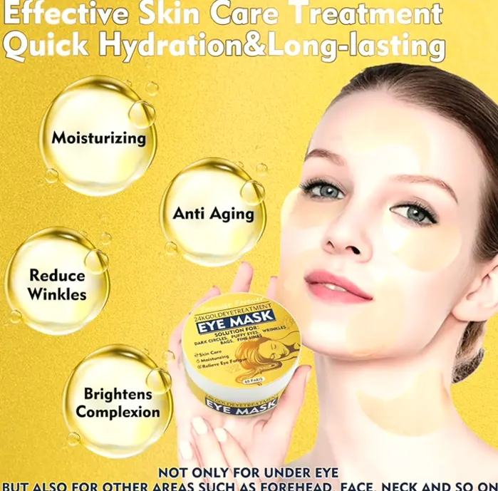 Moisturizing 24K Gold Under Eye Mask for Dark Circles