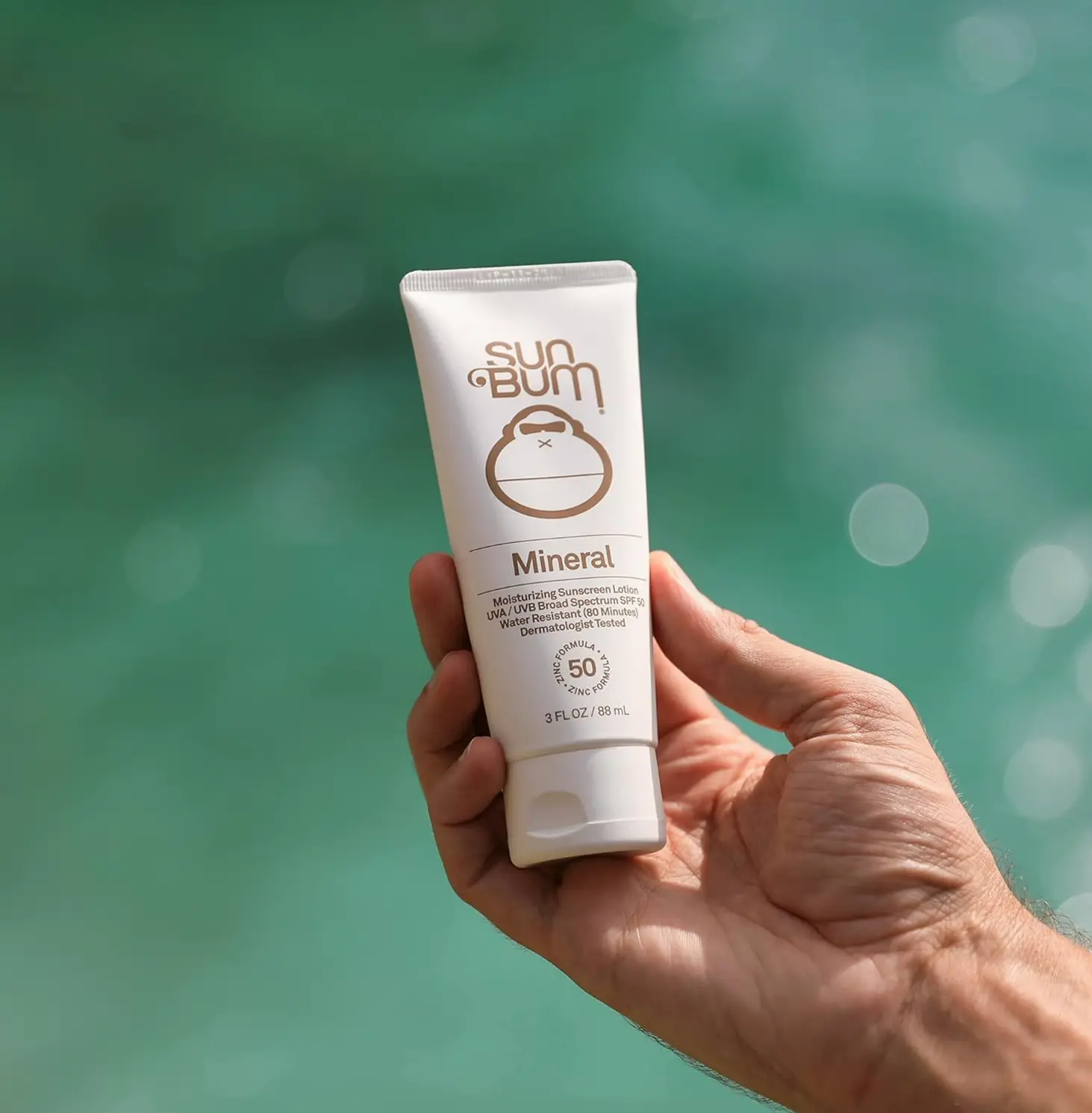 Natural SPF 50 Sunblock Cream | Plant-Based & Reef Safe | 3 oz