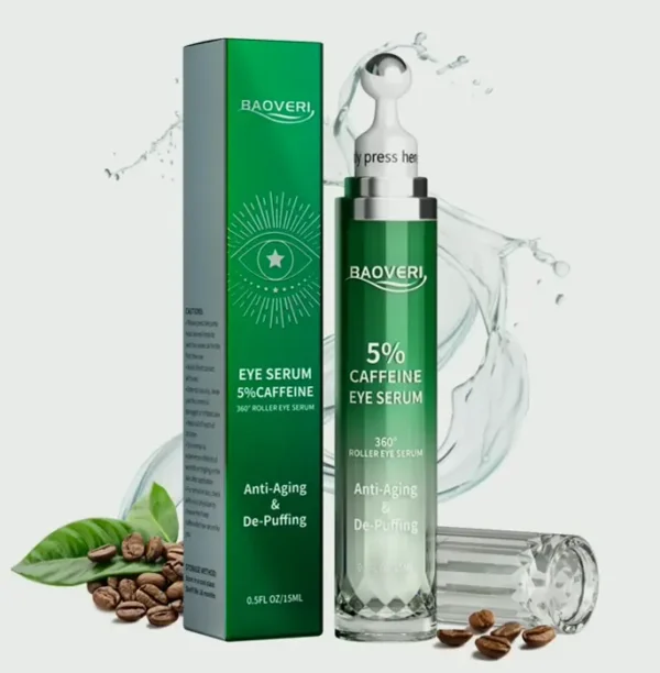BAOVERI Five Percent Caffeine-Infused Eye Serum with Massage Ball