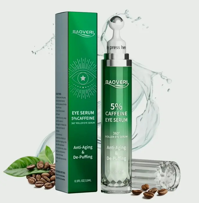 BAOVERI Five Percent Caffeine-Infused Eye Serum with Massage Ball