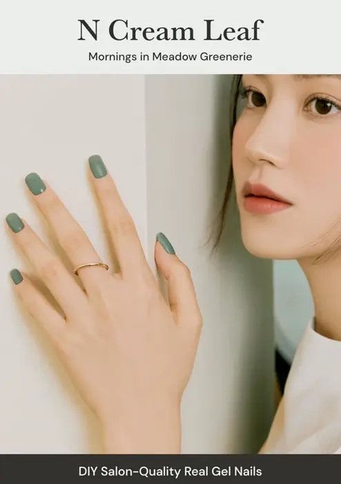 Semi Cured Gel Nail Wraps in Green from ohora