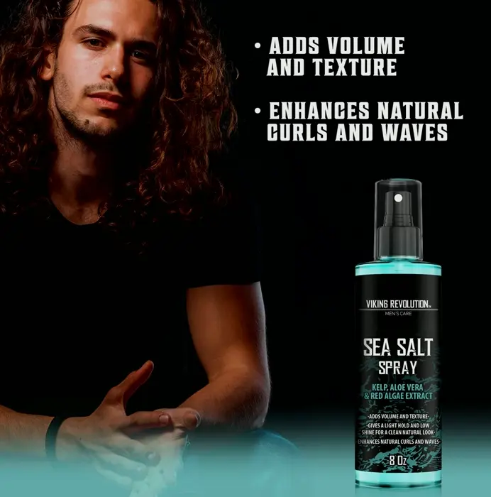 Norse Retort Sea Salt Spray for Men's Hair - Kelp & Aloe 8 oz