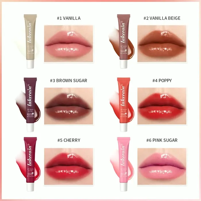 Moisturizing Lip Butter for Dry Lips, Day/Night Use (Cherry)