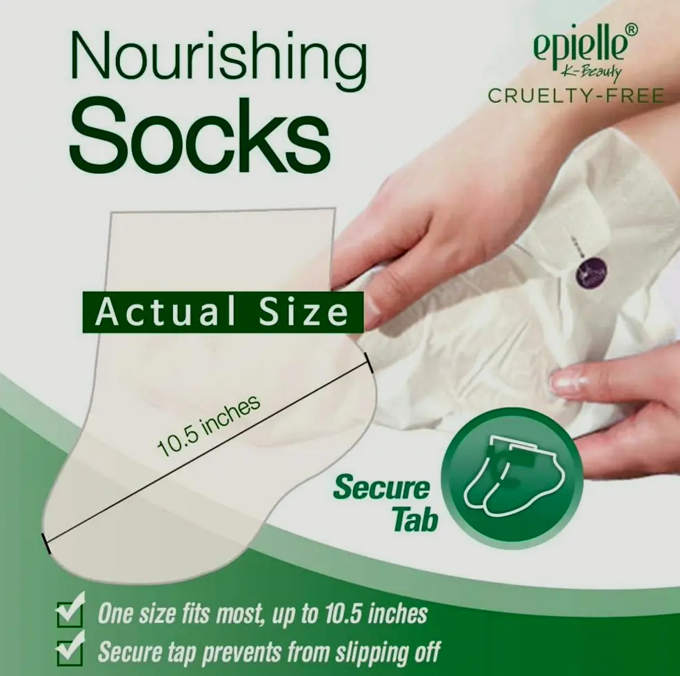 Epielle Nourishing Foot Socks – Hemp + Rosemary Extract