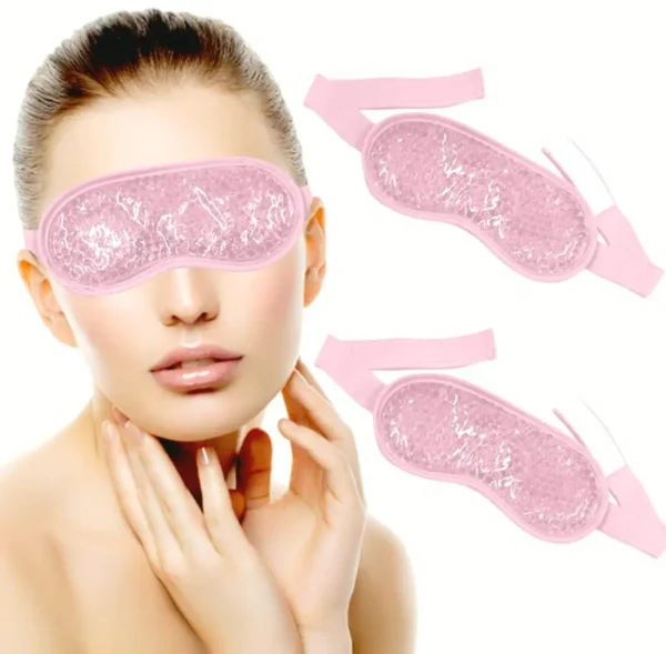 Gel Eye Mask, Reusable Cold Treatment 2 Sets (Pink)