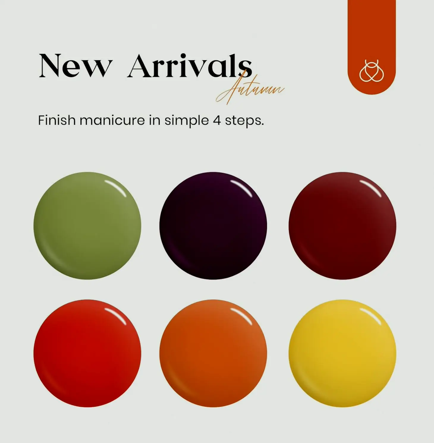 Beetles Orange Gel Polish Set for Women