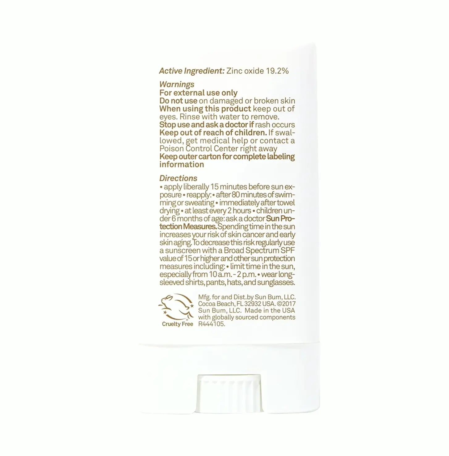 Natural SPF 50 Face Sunblock, Vegan, .45 oz