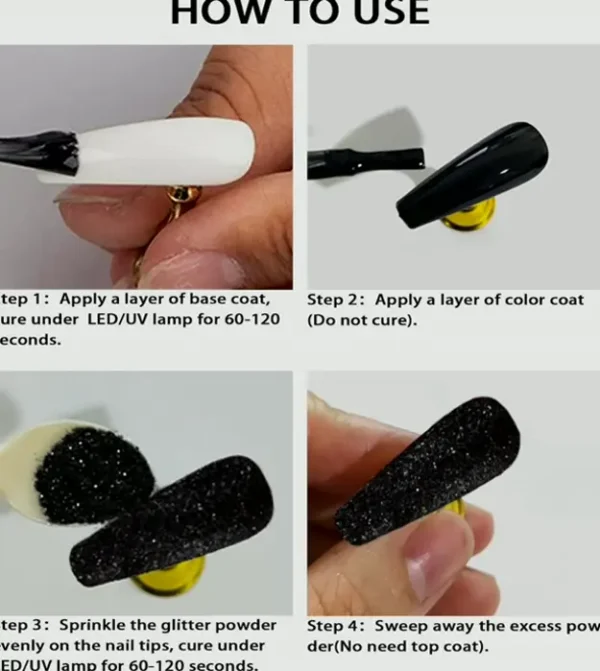 Dual Color Nail Glitter for Craft Manicure