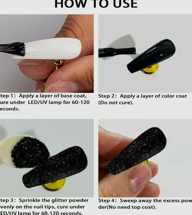 Dual Color Nail Glitter for Craft Manicure