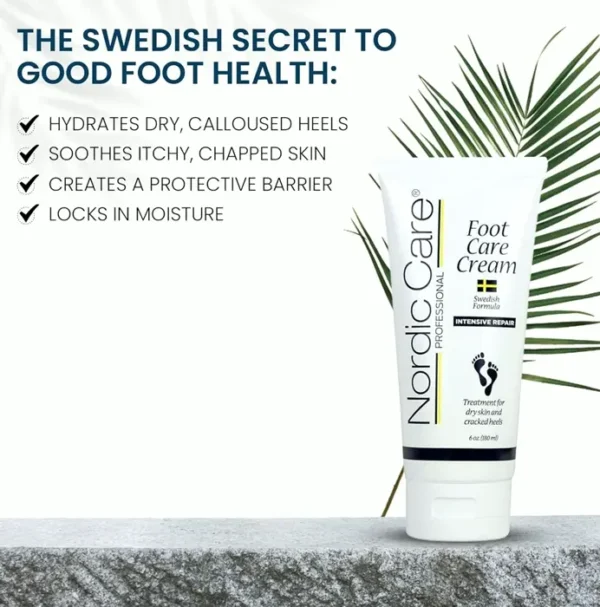 Scandinavian Care Foot Cream, 6 oz for Dry Skin