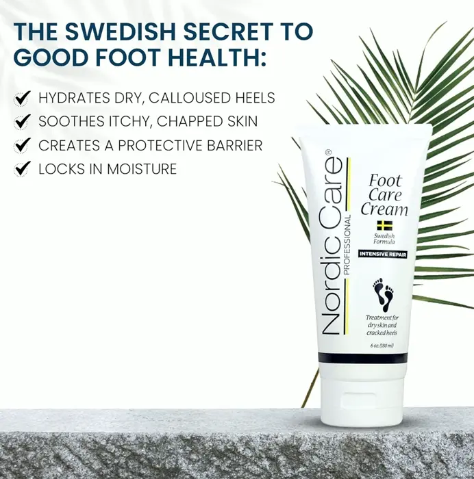 Scandinavian Care Foot Cream, 6 oz for Dry Skin
