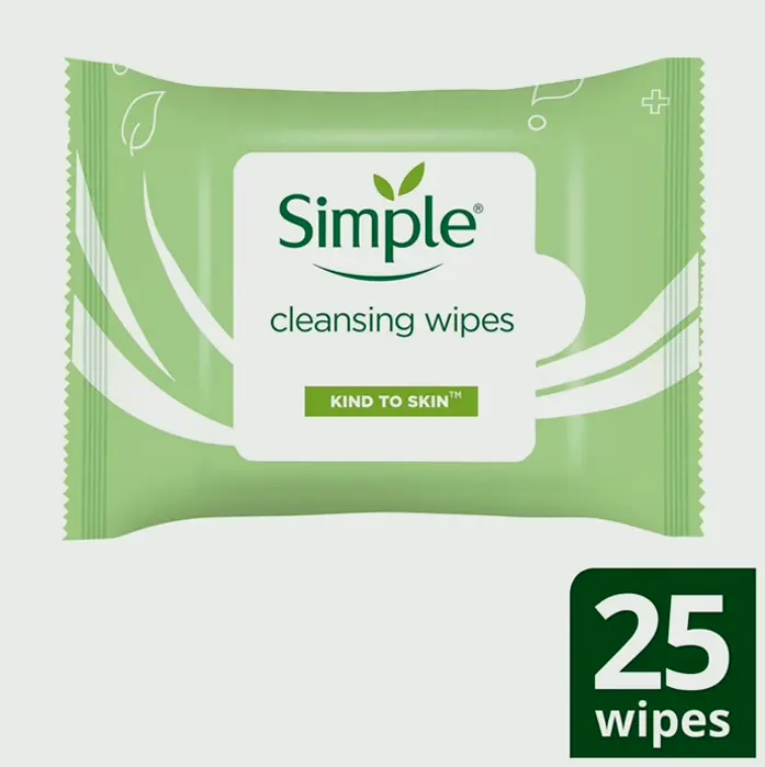 Simple Gentle To Skin Wipes - 25+ Count
