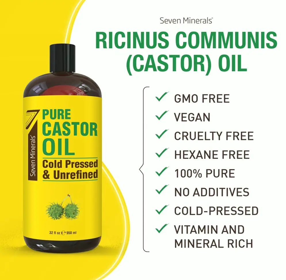 Pure Hexane-Free Castor Oil - Big 32 fl oz