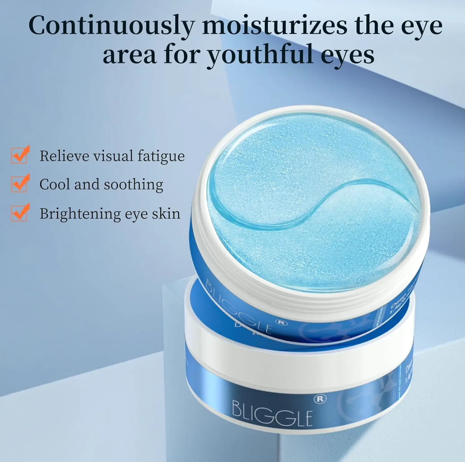 Under Eye Patches (64 pcs) - Illuminating  Eye Treatment with HA, Cooling Care for Puffy Eyes & Discoloration, Reduce Eye Bags and Smooth Wrinkles