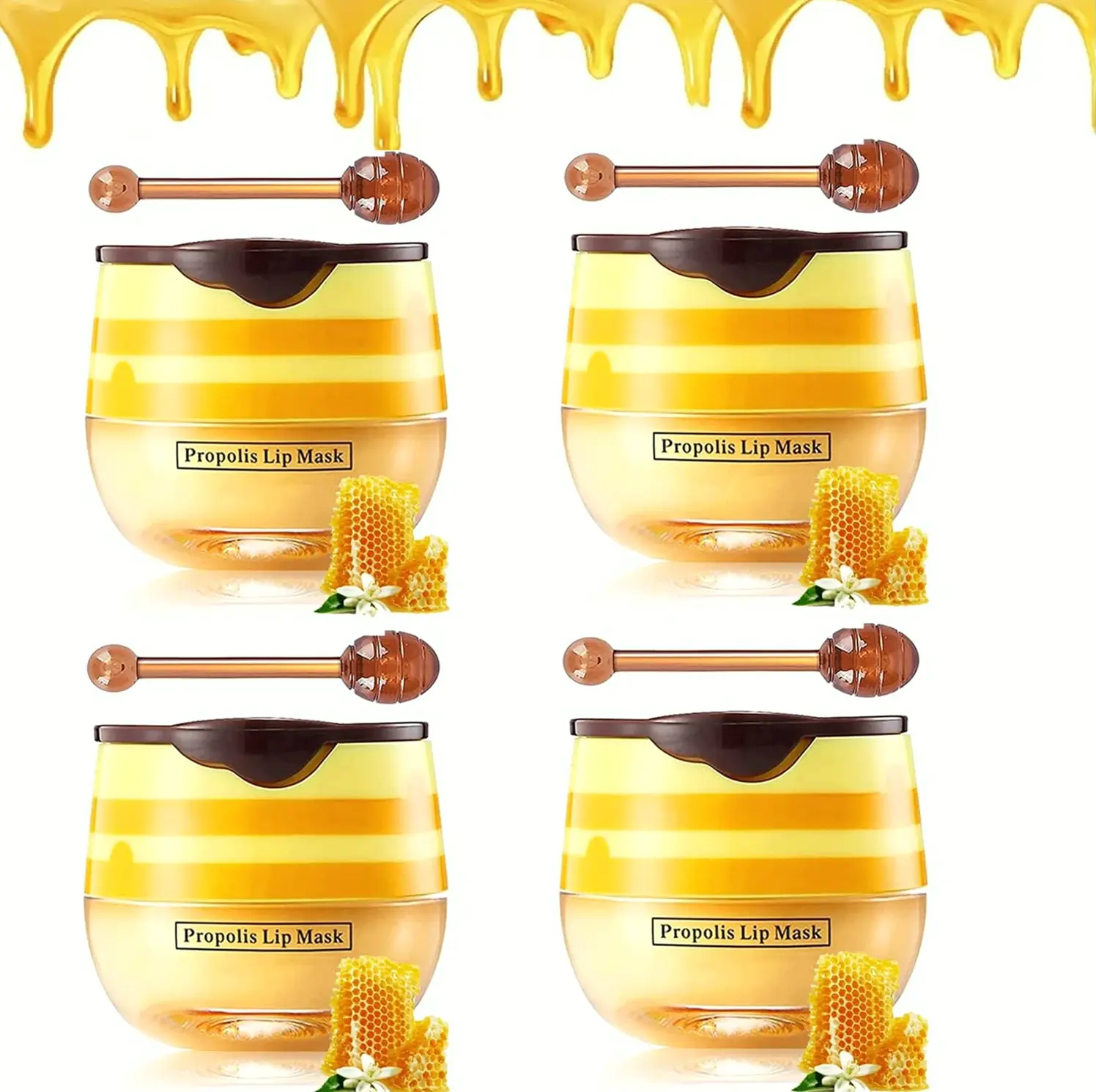 4Pcss Bee Lip Balm Kit