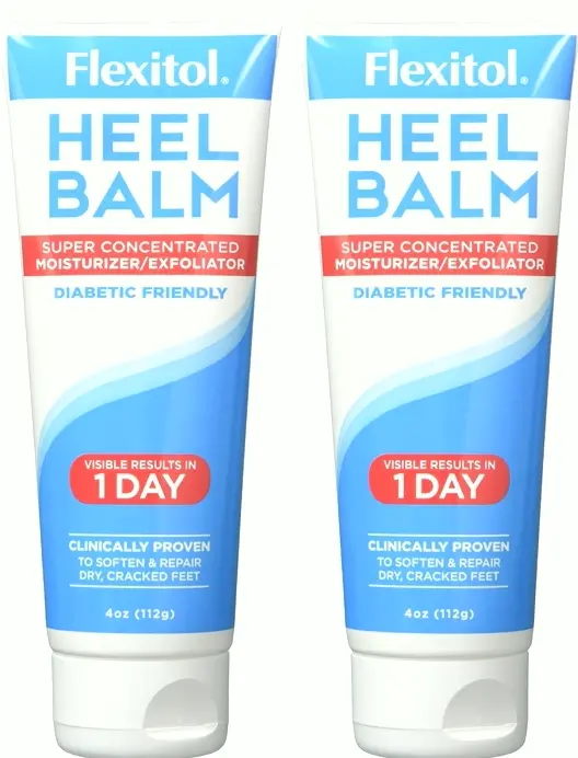Flexitol Heel Balm 4 Ounce Pack (Pack of 2): Hydrating & Exfoliating