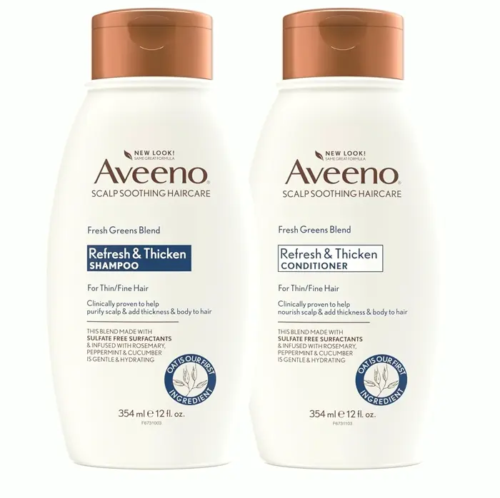 Aveenos Hair Cleanser + Conditioner, Rosemary, Mint, & Refreshing Cucumber
