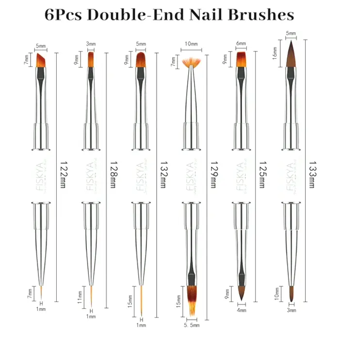 Nail Tools Set Dual-end Acrylic Brushes
