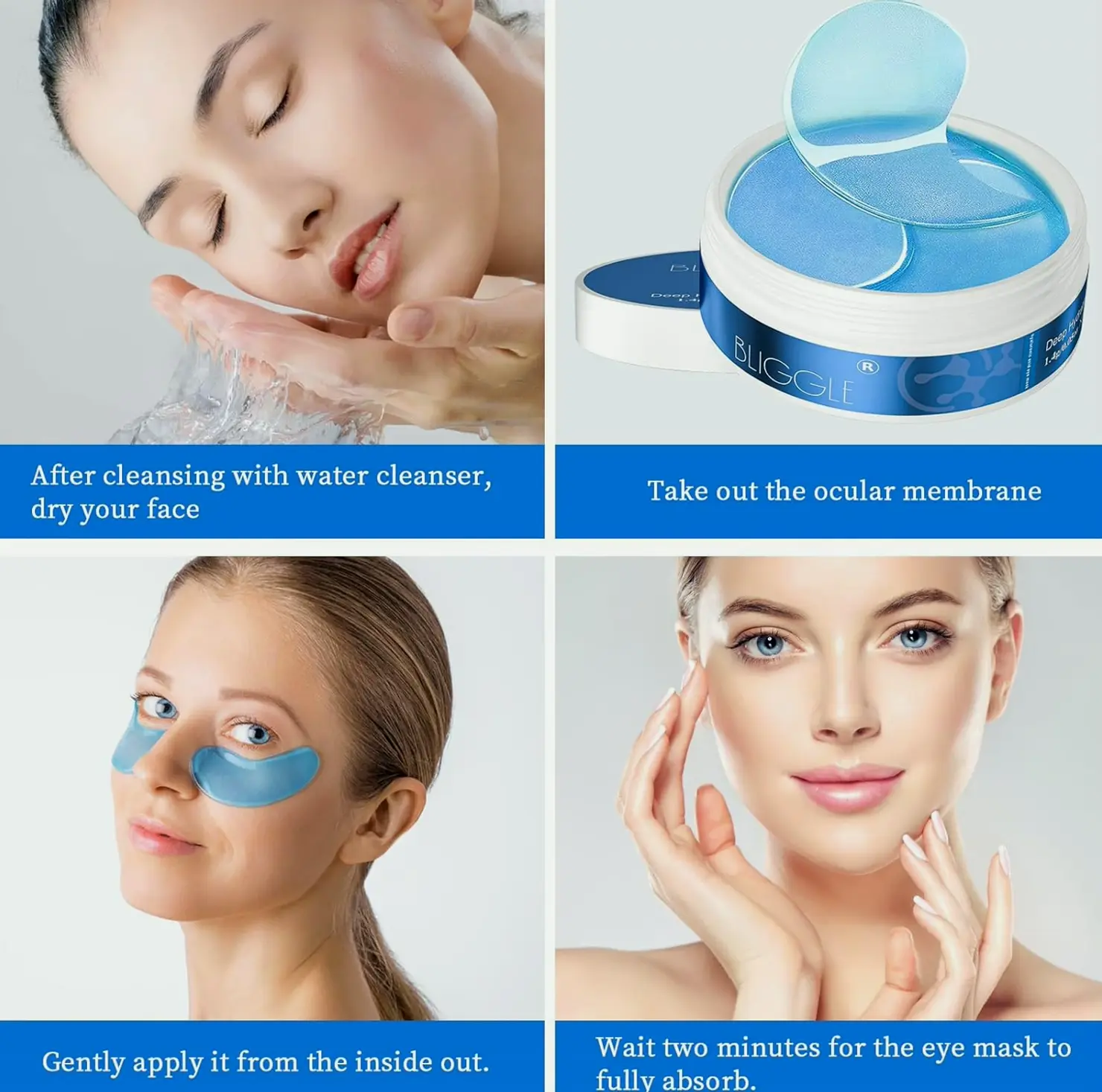 Under Eye Patches (64 pcs) - Illuminating  Eye Treatment with HA, Cooling Care for Puffy Eyes & Discoloration, Reduce Eye Bags and Smooth Wrinkles