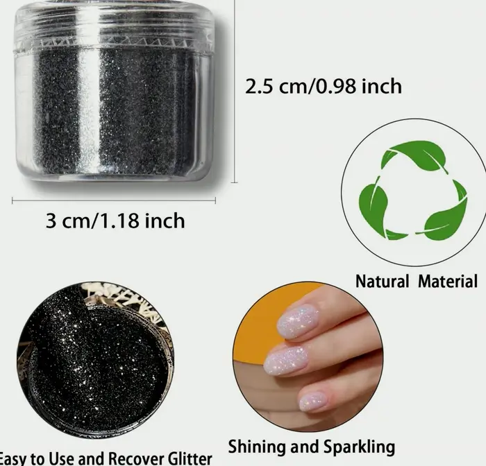 Dual Color Nail Glitter for Craft Manicure