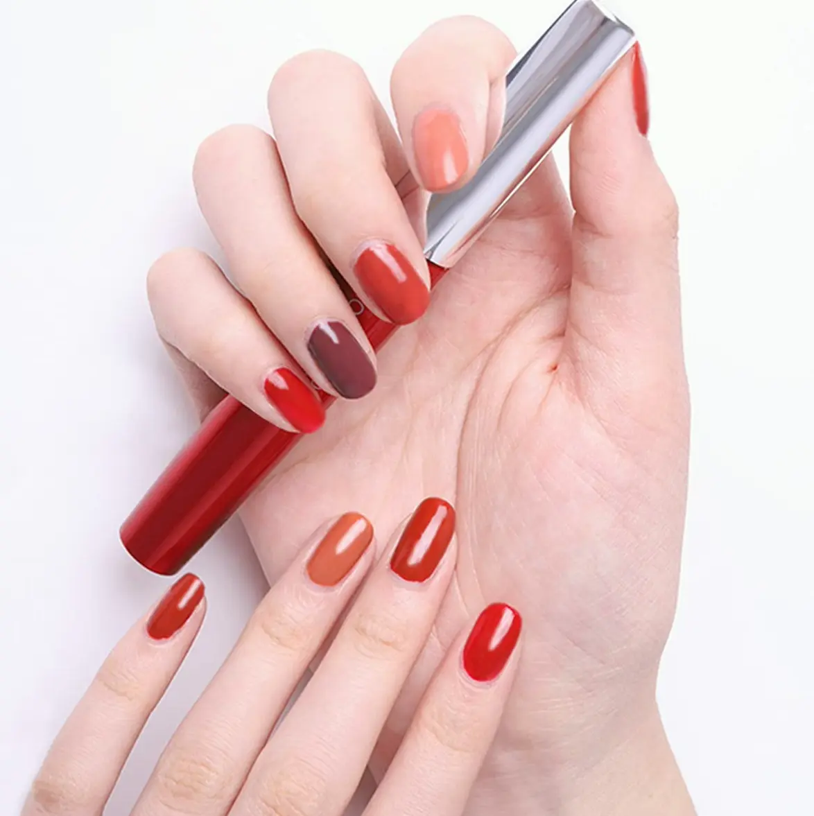 Latest Nail Lacquer Set (Ten Bottles) - Non-Toxic, Quick Dry, Peel Off