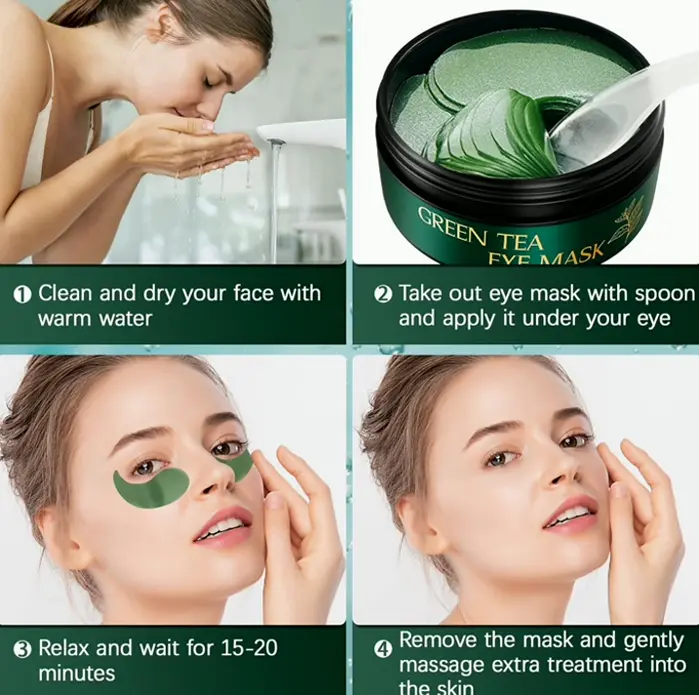 Tiepetly's Collagen Eye Mask, Green Tea Infused