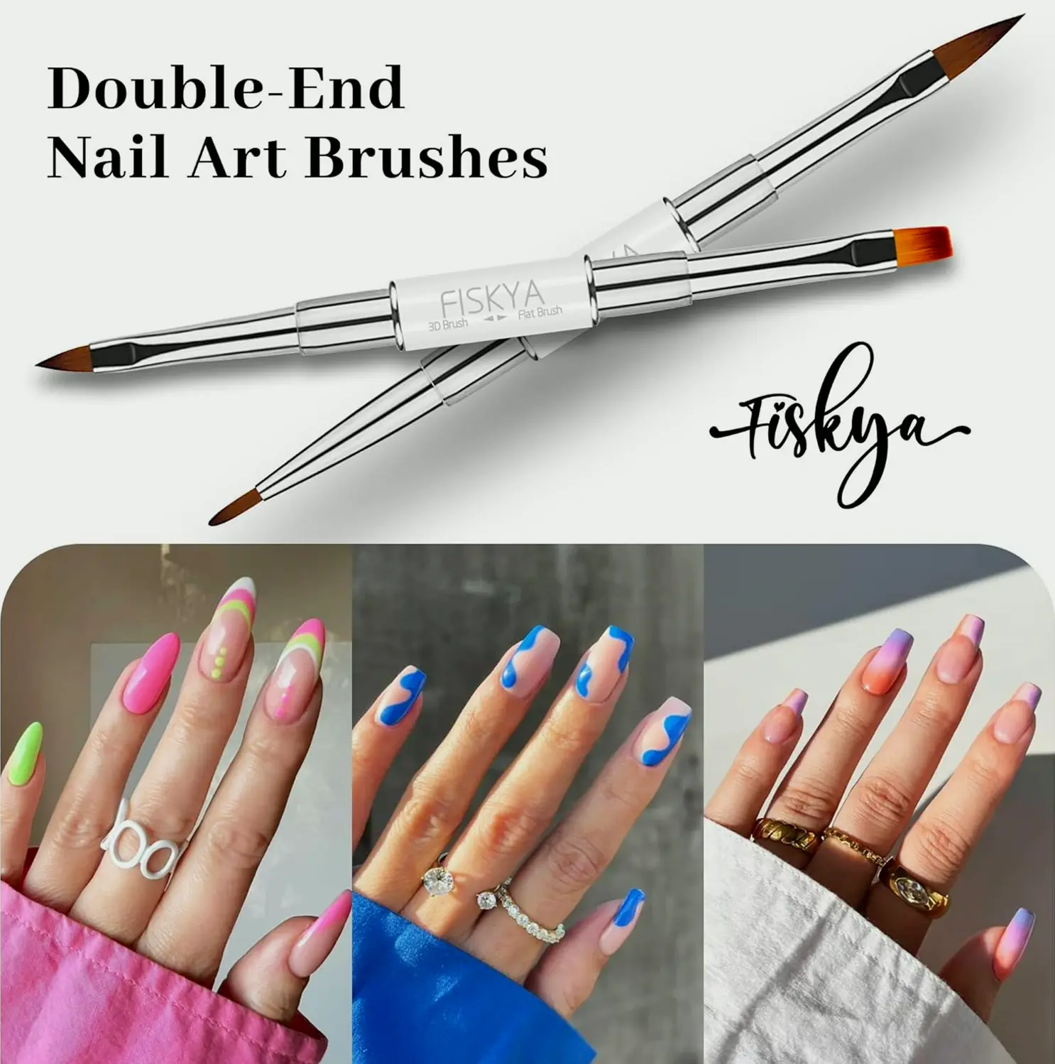 Nail Tools Set Dual-end Acrylic Brushes