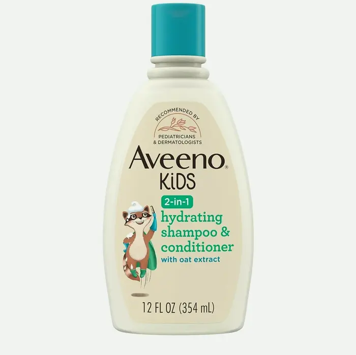 Aveeno Baby Kids 2-in-1 Hydrating Shampoo & Hair Softener, Twelve fl. oz