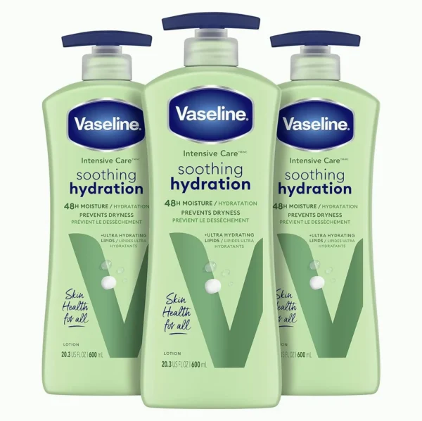 Vaseline's Intensive Care Hydration Body Lotion with Aloe Vera (20.3 oz, Set of 3)
