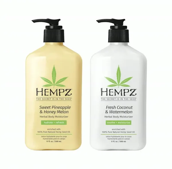 Hempz's Body Moisturizer: Sweet Pineapple's & Honey's Melon + Coconut's & Watermelons Everyday Moisturizing Cream (Bundle) with Shea Butter's & Aloe's - 17 Fluid Ounces