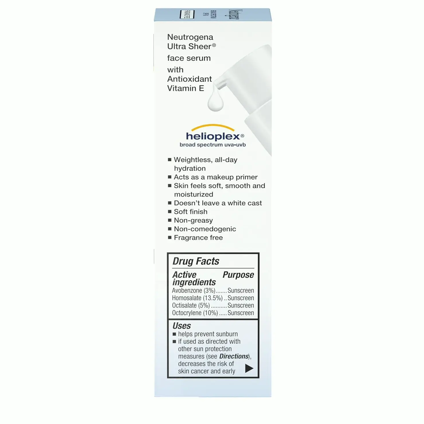 Brand Ultra Sheer Facial Serum w/ Vitamin E