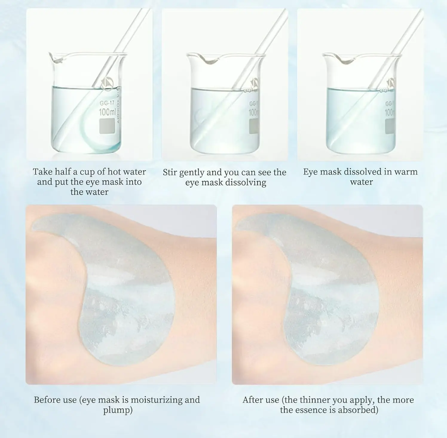 Under Eye Patches (64 pcs) - Illuminating  Eye Treatment with HA, Cooling Care for Puffy Eyes & Discoloration, Reduce Eye Bags and Smooth Wrinkles
