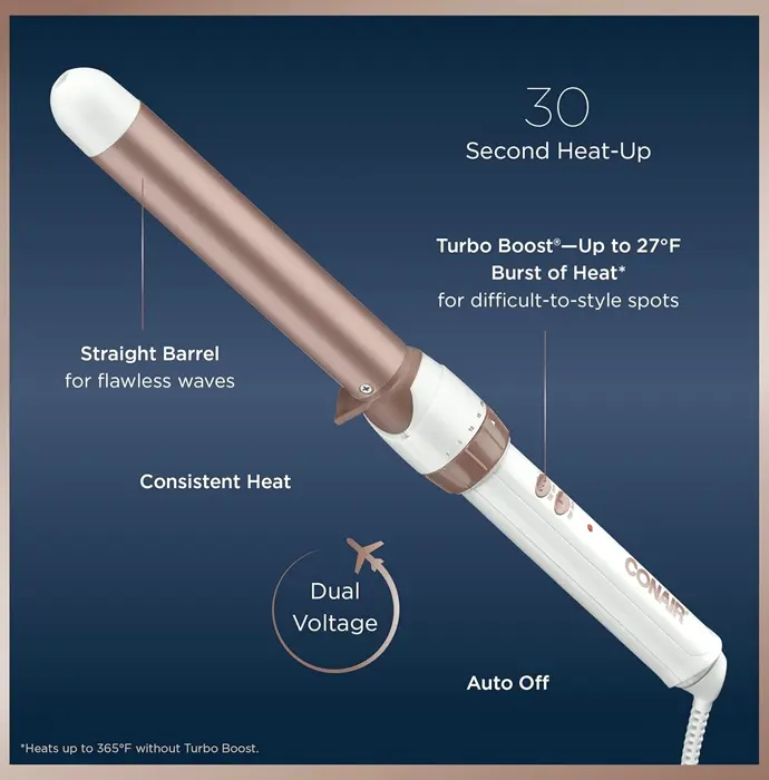 Conair Double Ceramic 1" Curling Wand Creating Waves